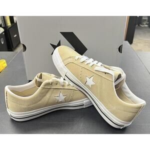 NEW Converse One Star Pro Ox - Oat Milk/ White/Black Suede - Mens 10.5 - A04155C